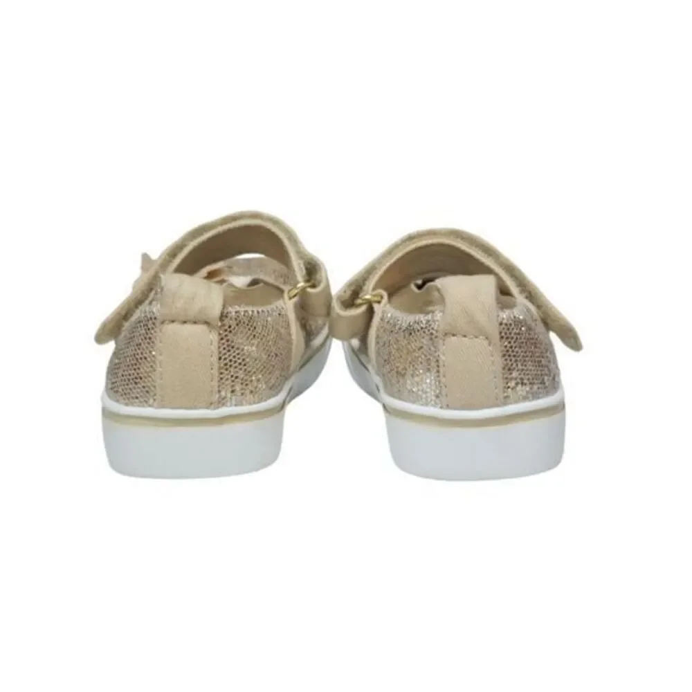 Wonder Nation Toddlers Sparkly Glitter Shoes Casual Mary Jane Shoe Gold Size 5‎